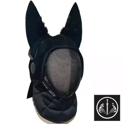 Fox ear fencing mask overlay with padded shock absorption