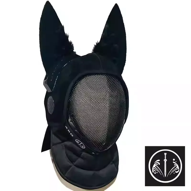 Fox ear fencing mask overlay with padded shock absorption